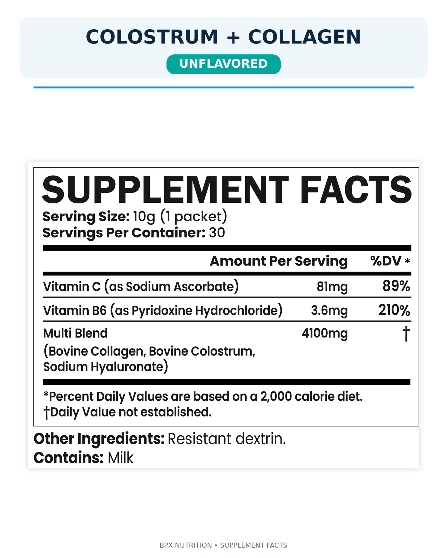 BPX Collagen & Colostrum Packets
