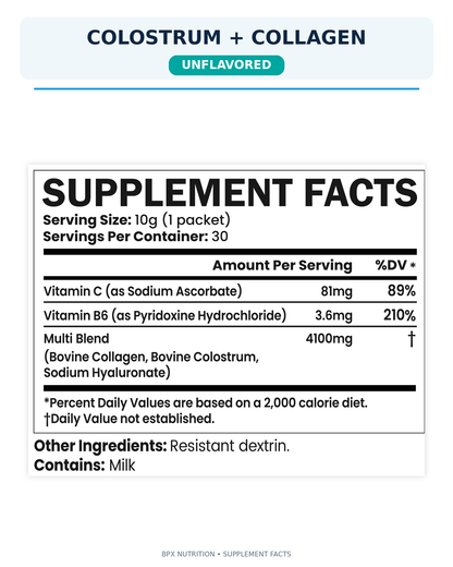 BPX Collagen & Colostrum Packets