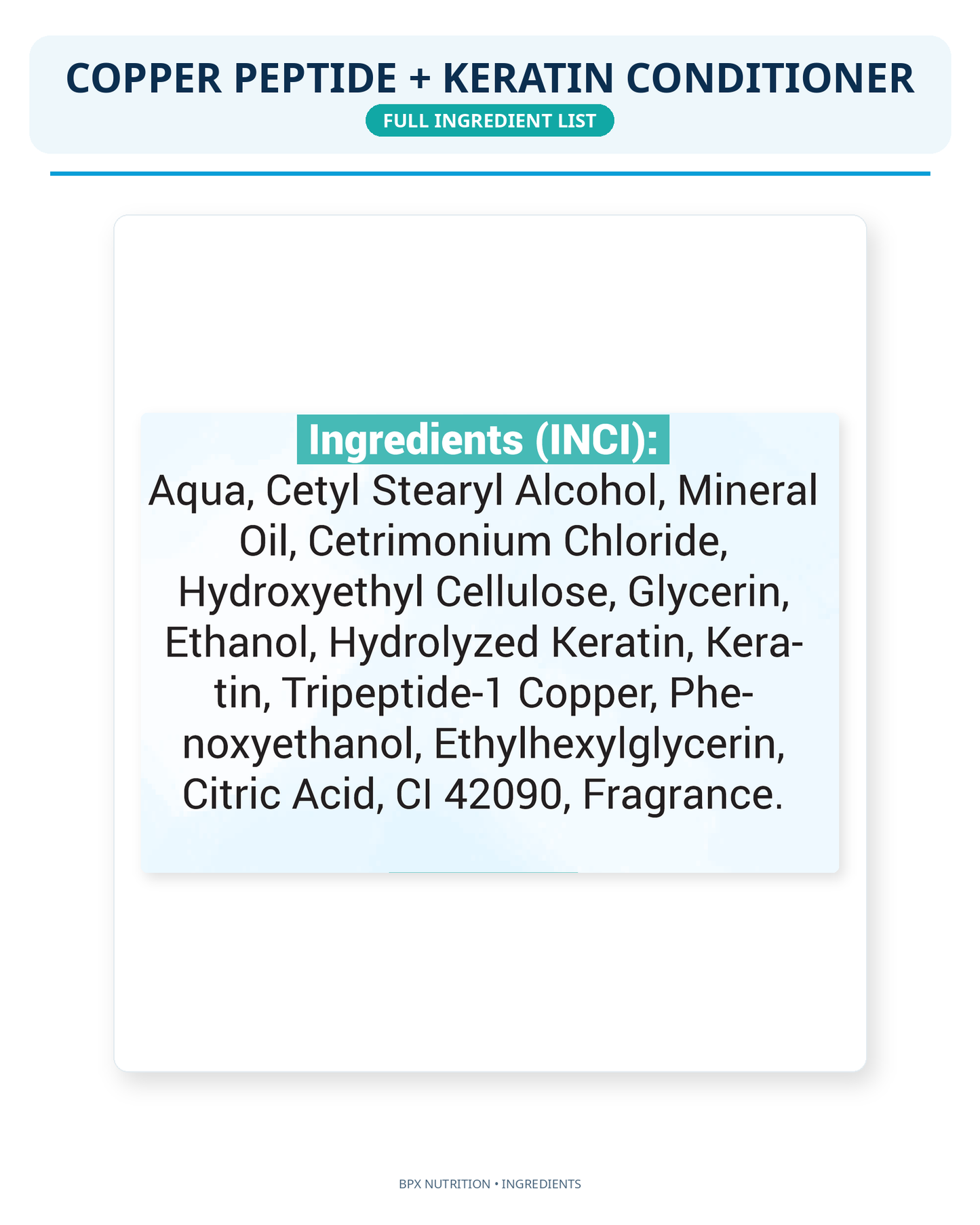 BPX GHK-Cu Copper Peptide + Keratin Conditioner