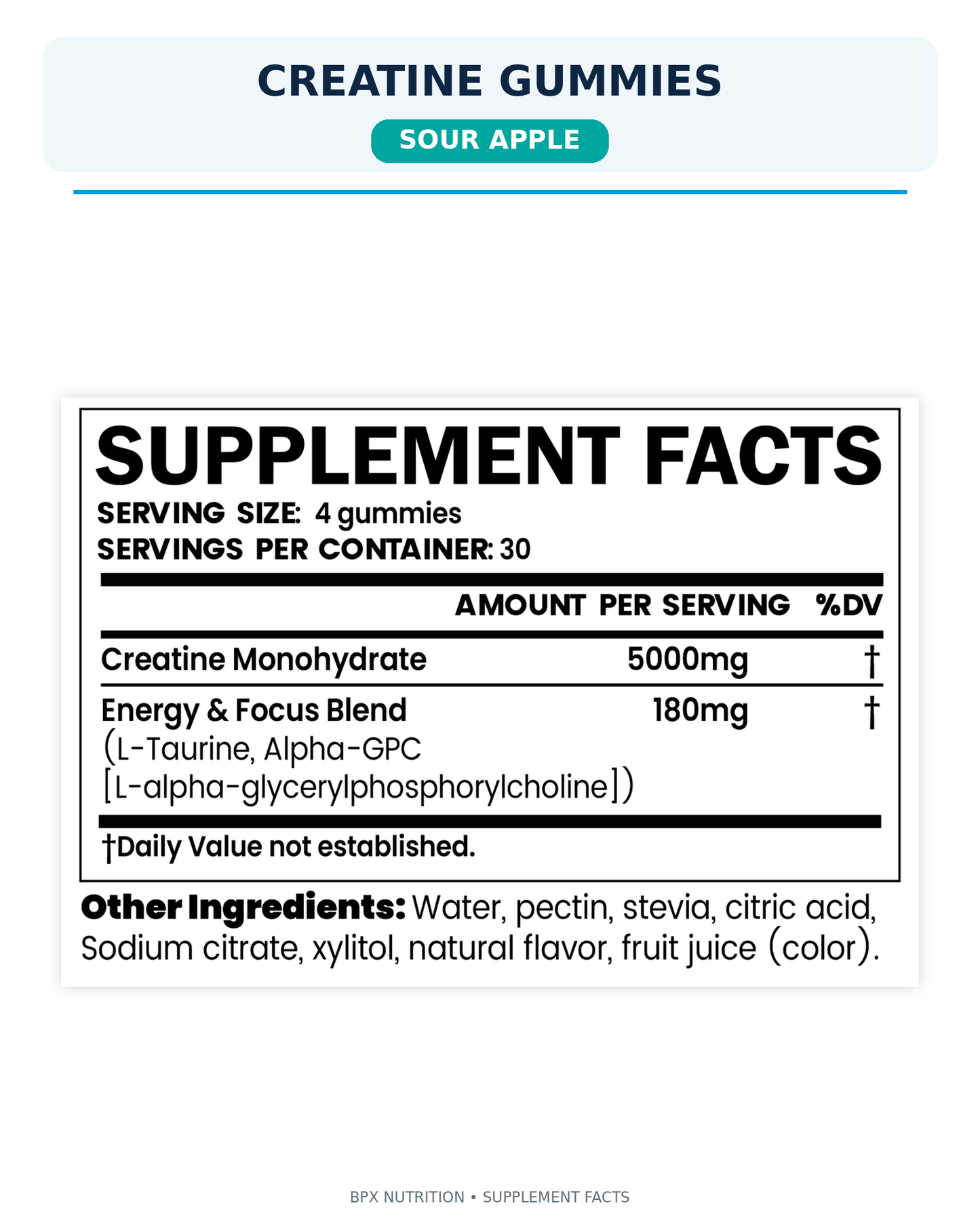 BPX Creatine Monohydrate Gummies