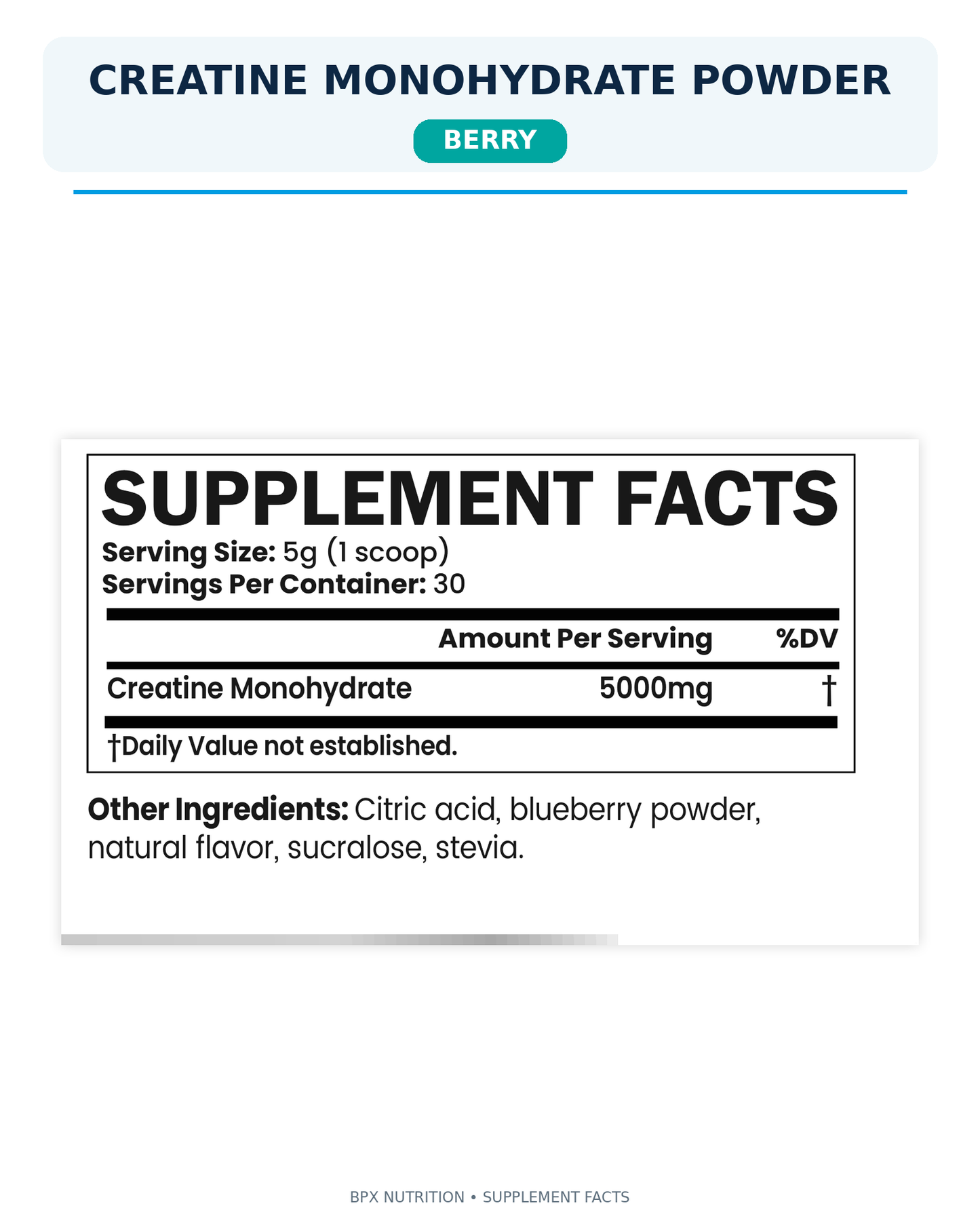 BPX Creatine Monohydrate Powder