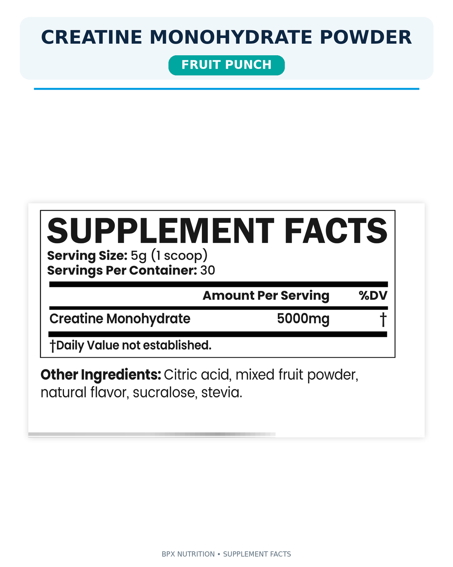 BPX Creatine Monohydrate Powder