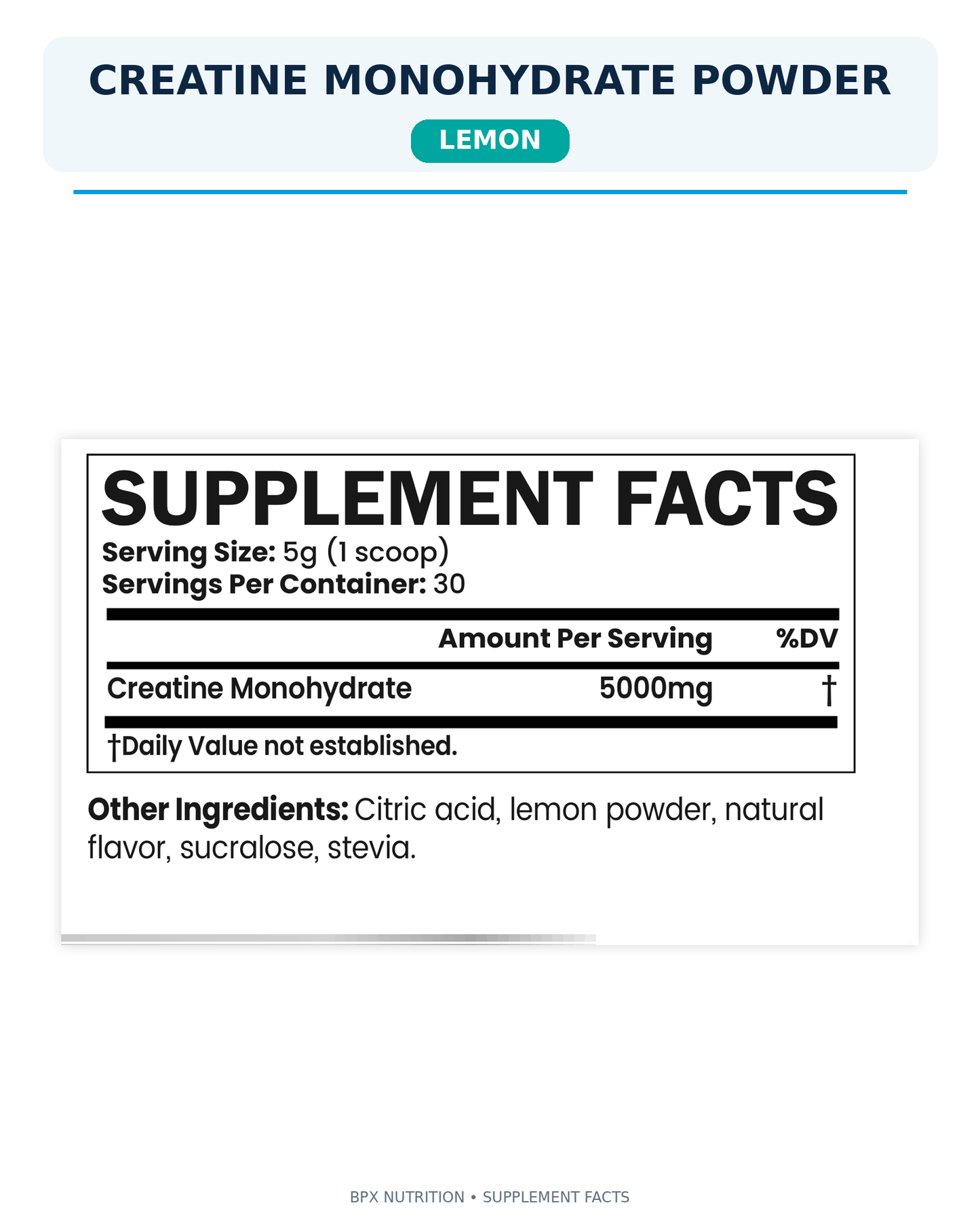 BPX Creatine Monohydrate Powder