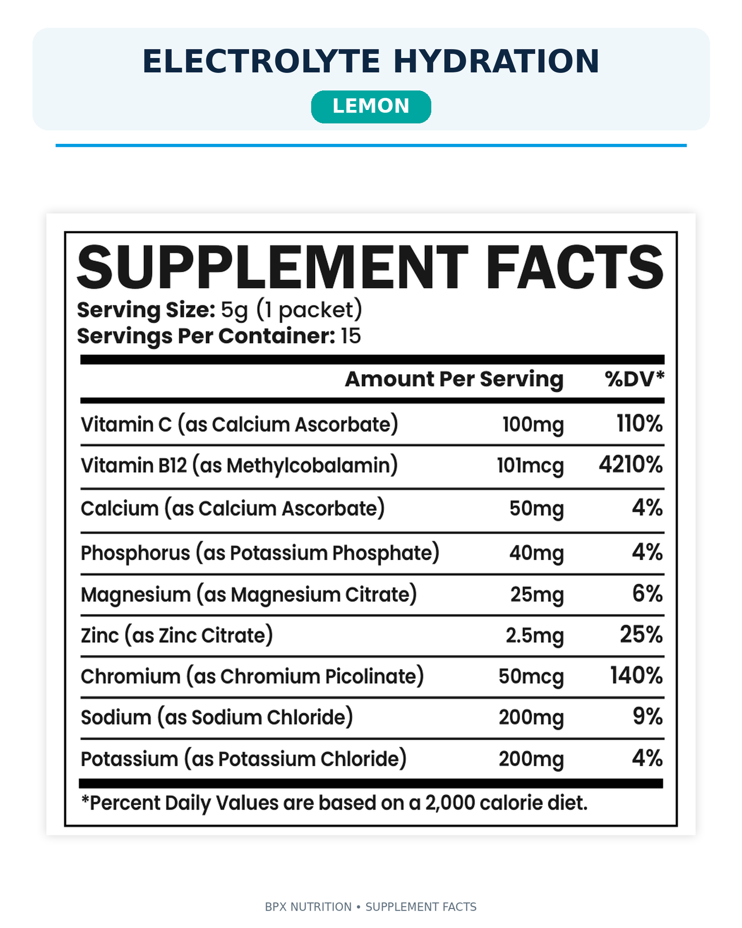BPX Electrolyte Hydration + Vitamin C & B12