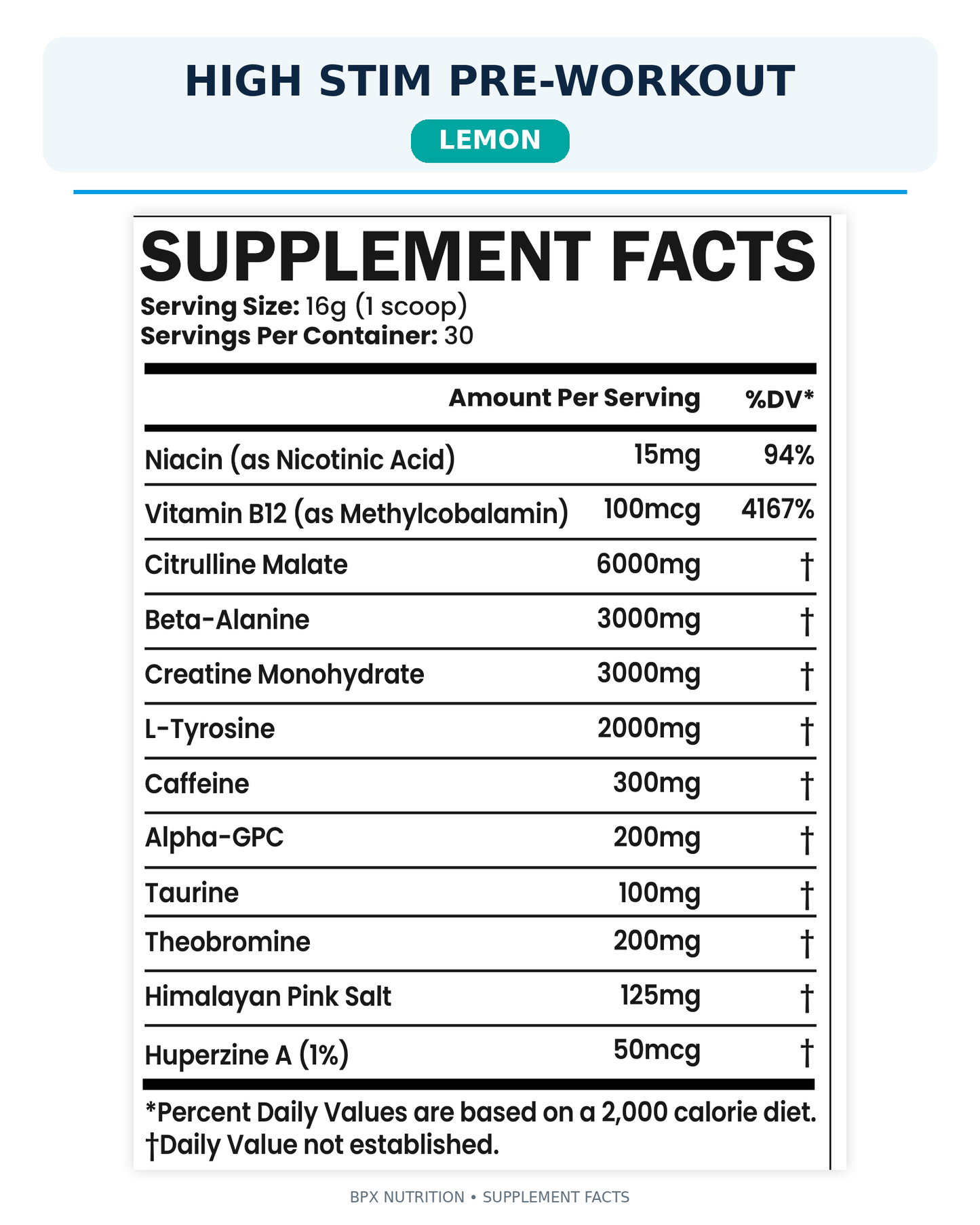 BPX High Stim Pre-Workout