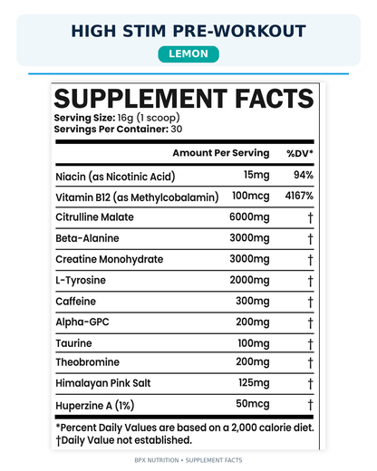 BPX High Stim Pre-Workout