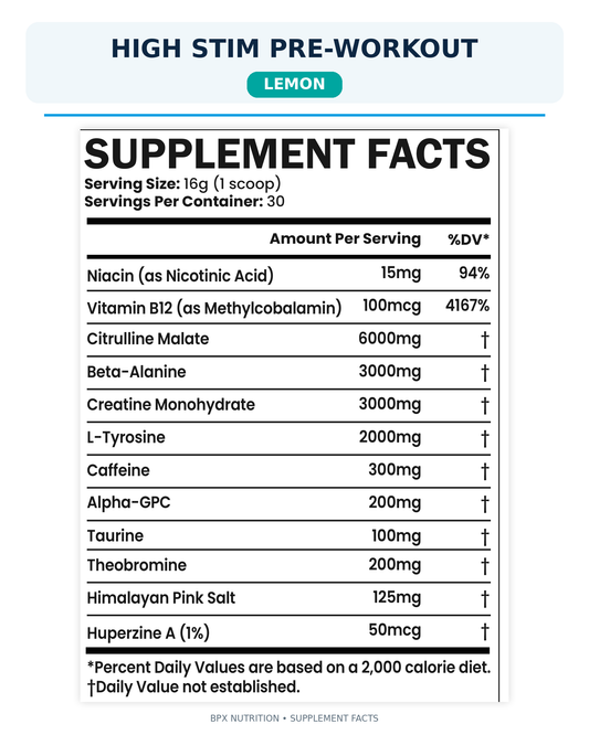 BPX High Stim Pre-Workout