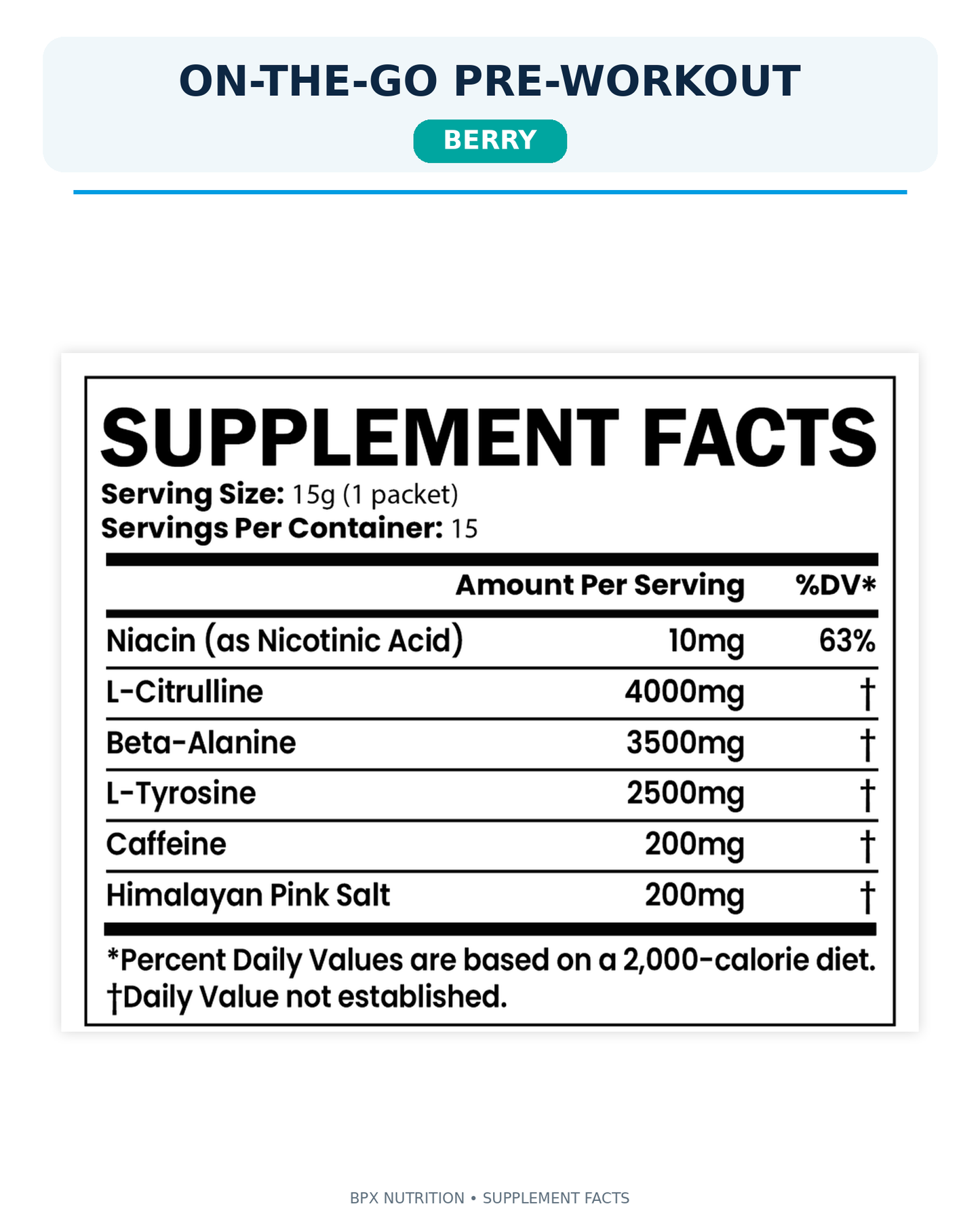 BPX On-the-Go Pre-Workout Packets