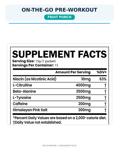 BPX On-the-Go Pre-Workout Packets