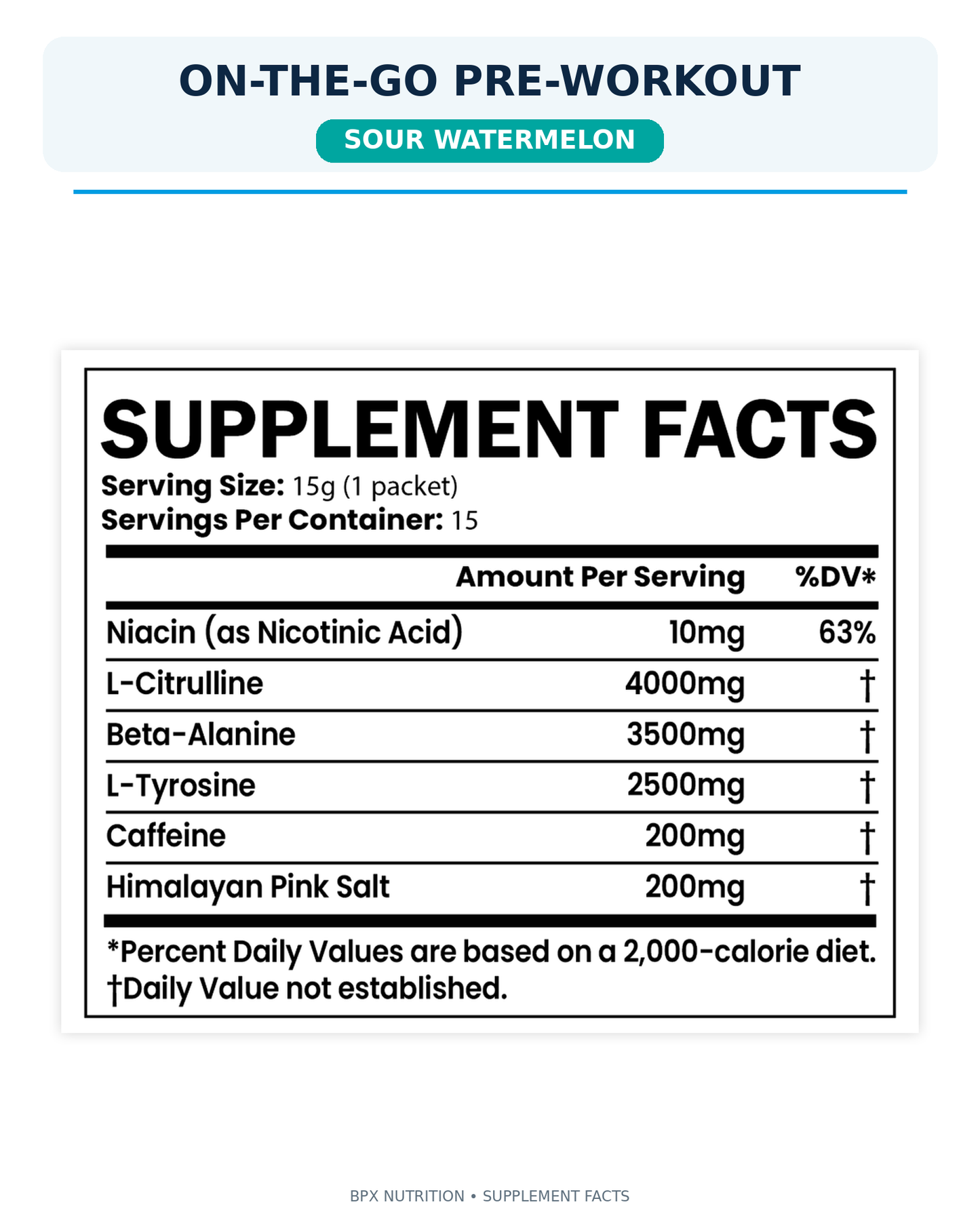 BPX On-the-Go Pre-Workout Packets