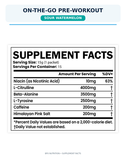 BPX On-the-Go Pre-Workout Packets