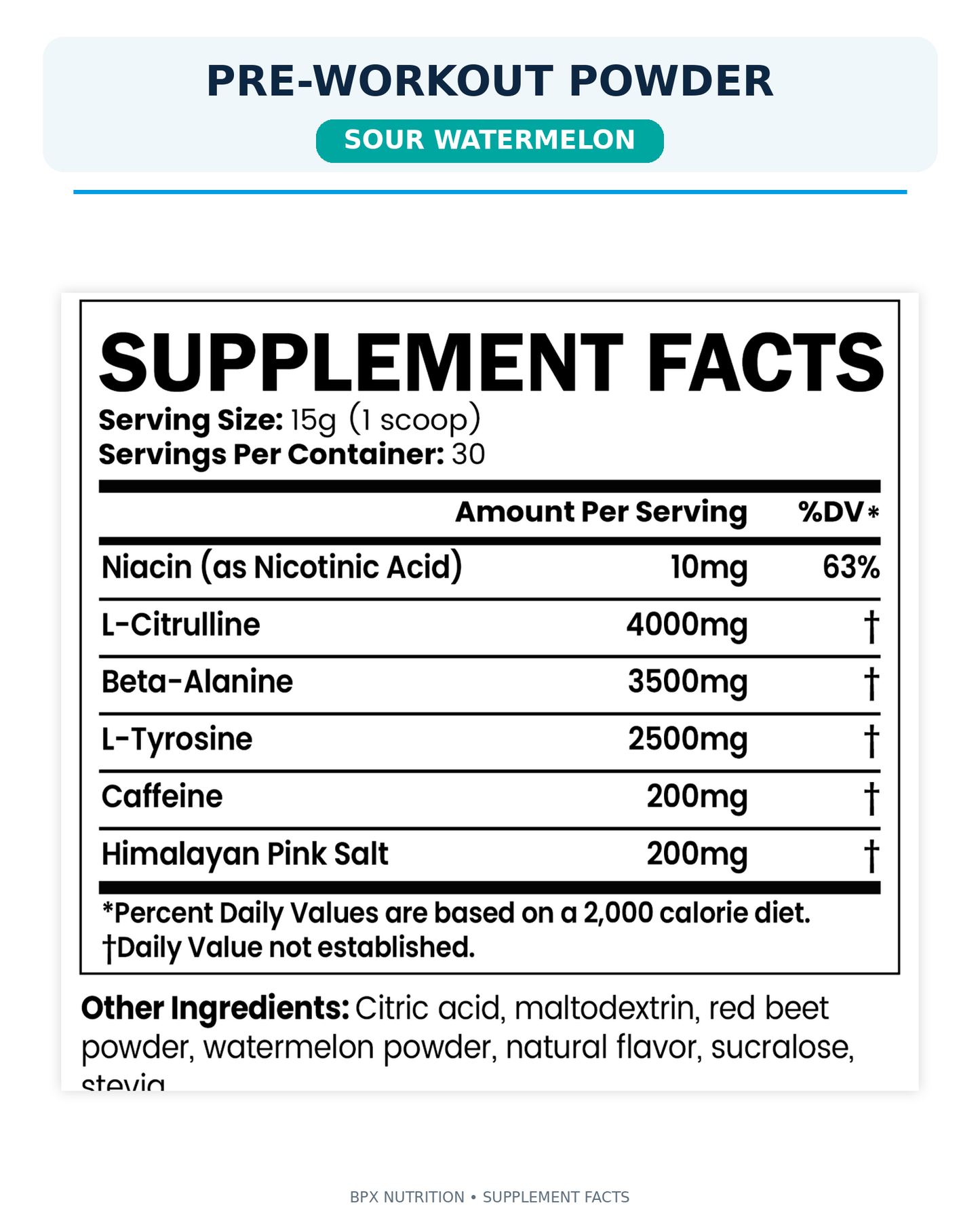 BPX Pre-Workout Powder