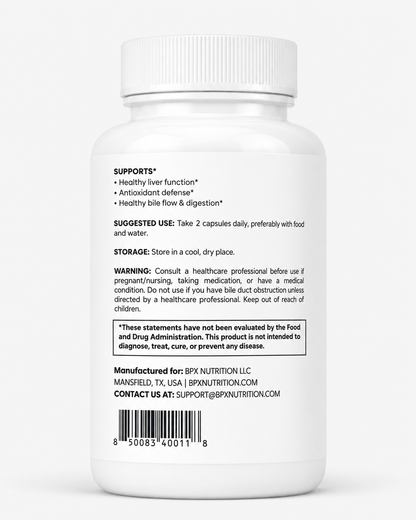 BPX TUDCA + Milk Thistle Liver Support