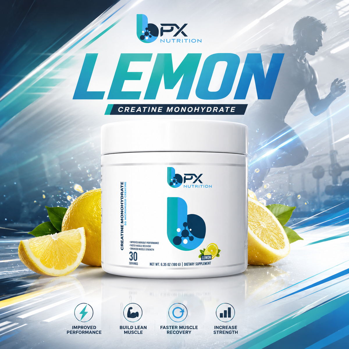 BPX Creatine Monohydrate Powder – Lemon