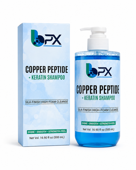 BPX GHK-Cu Copper Peptide + Keratin Shampoo 16.9 oz bottle