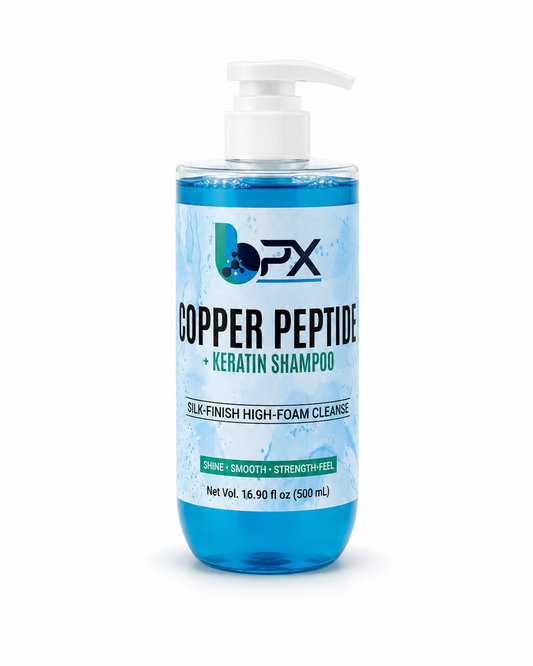 BPX GHK-Cu Copper Peptide + Keratin Shampoo 16.9 oz bottle – product photo