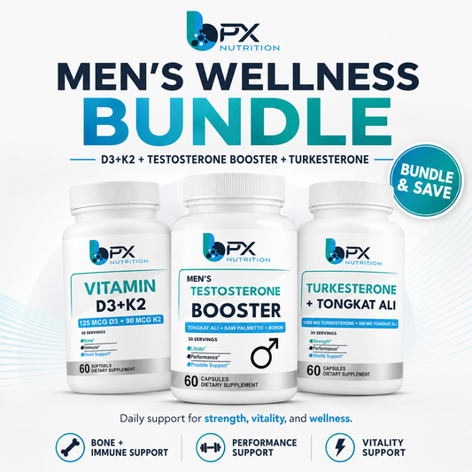 BPX Men's Wellness Bundle – D3 K2, Men's Vitality, Turkesterone Tongkat Ali
