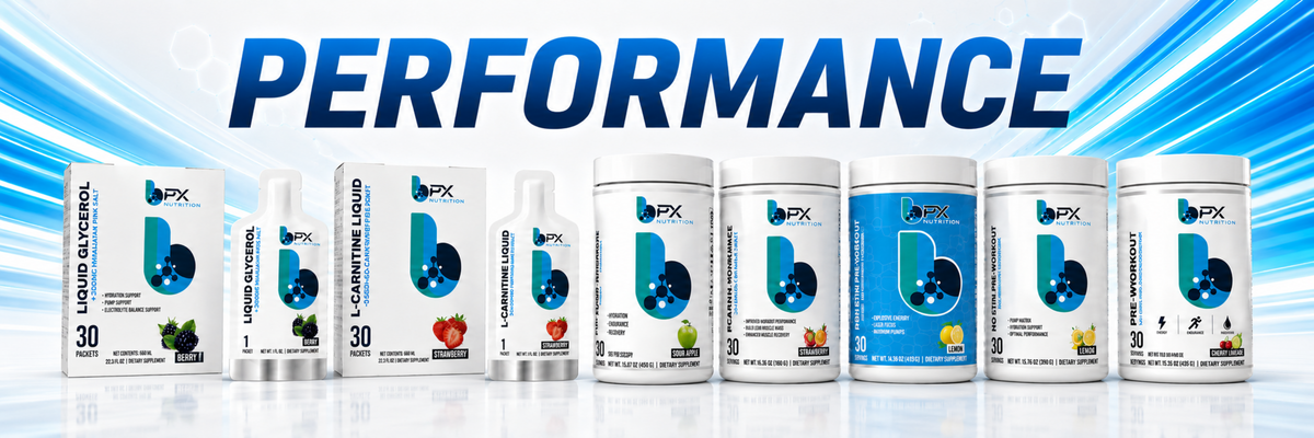 BPX performance supplements lineup – pre-workout, creatine and protein